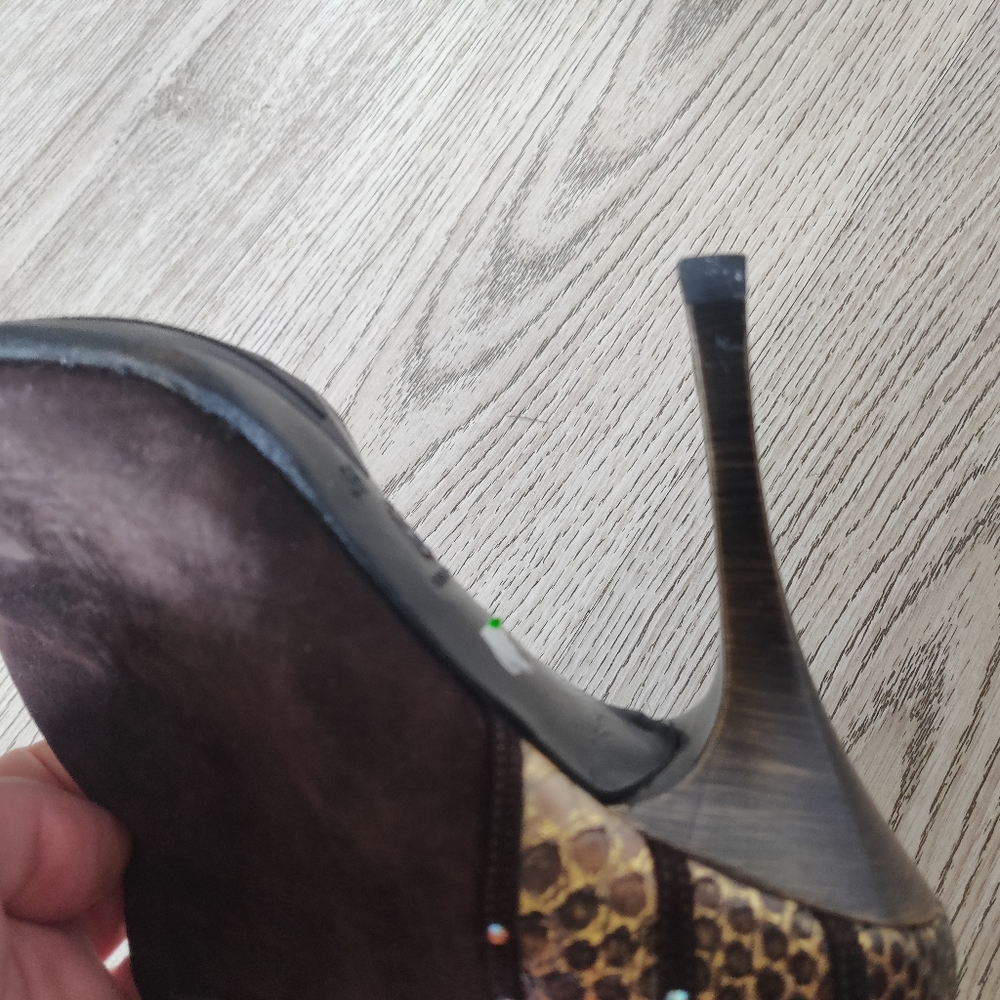 Luxury  Italian Boots - Genuine Leather, Real Pitton Leather, Swarovski Cristals - Picture 6 of 14
